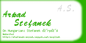 arpad stefanek business card